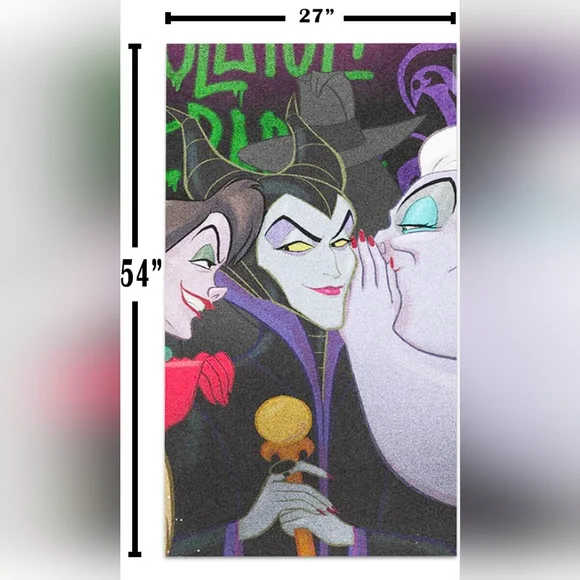Disney Villains Maleficent, Cruela And Ursula Towel NWT - Picture 3 of 5